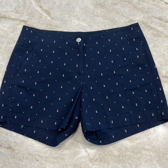 Nautica Signature Embroidered Shorts – Navy Blue | Women’s Size 10 - Picture 8 of 15
